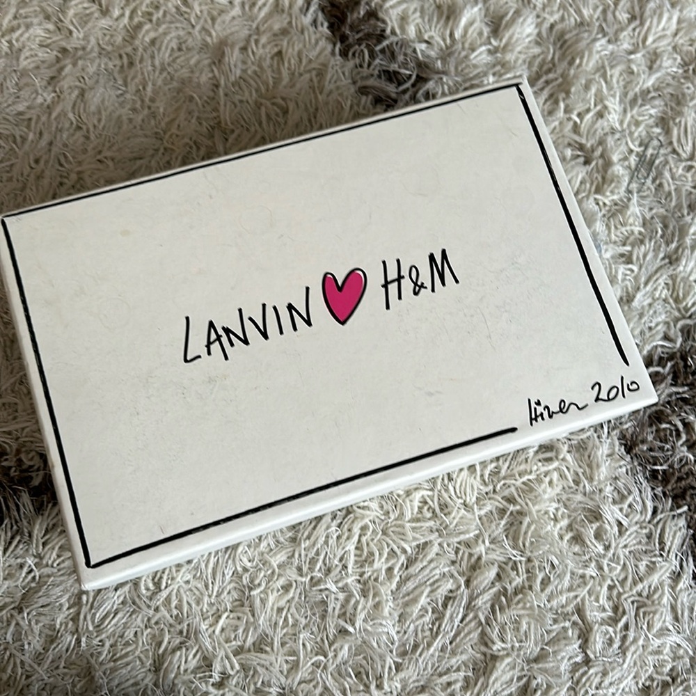 Lanvin x hm floral heels size US7